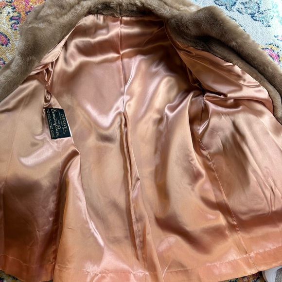 Vintage 60s Tissavel From France Faux Fur For Country Pacer Coat - Picture 6 of 7
